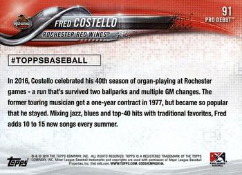 2018 Topps Pro Debut #91 Fred Costello Back