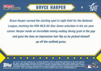 2017 Topps On-Demand MLB All-Star Game #4 Bryce Harper Back