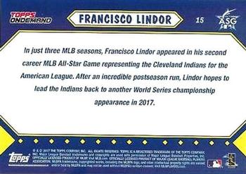 2017 Topps On-Demand MLB All-Star Game #15 Francisco Lindor Back