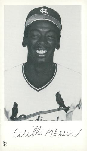 1985 St. Louis Cardinals Photocards #NNO Willie McGee Front
