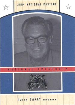 2004 Fleer National Pastime - National Treasures #17NT Harry Caray Front