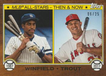2017 Topps On-Demand MLB All-Star Game - Then & Now Walnut #D2W Dave Winfield / Mike Trout Front