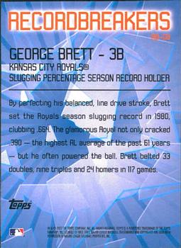 2003 Topps - Record Breakers (Series Two) #RB-GB George Brett Back