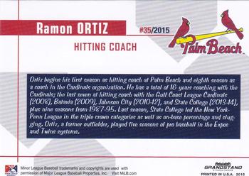 2015 Grandstand Palm Beach Cardinals #NNO Ramon Ortiz Back