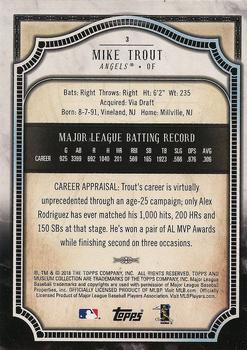 2018 Topps Museum Collection #3 Mike Trout Back