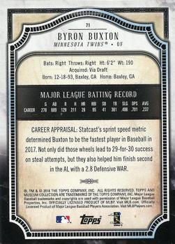 2018 Topps Museum Collection #71 Byron Buxton Back