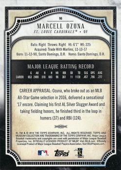 2018 Topps Museum Collection #90 Marcell Ozuna Back