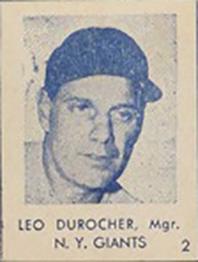 1948 Blue Tint (R346) #2b Leo Durocher Front