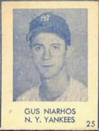 1948 Blue Tint (R346) #25 Gus Niarhos Front
