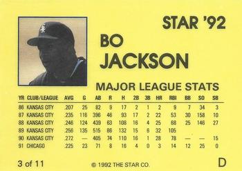 1992 Star Bo Jackson #3 Bo Jackson Back