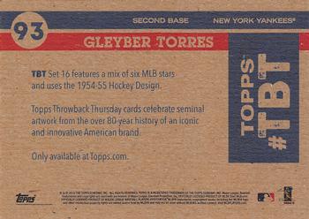 2018 Topps Throwback Thursday #93 Gleyber Torres Back