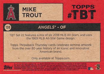 2018 Topps Throwback Thursday #130 Mike Trout Back