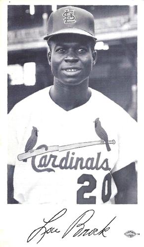 1966 St. Louis Cardinals Photocards #NNO Lou Brock Front