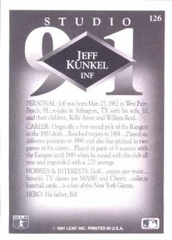 1991 Studio #126 Jeff Kunkel Back