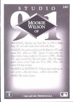 1991 Studio #140 Mookie Wilson Back