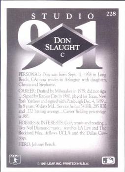1991 Studio #228 Don Slaught Back