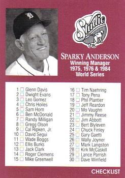 1991 Studio #261 Sparky Anderson Front