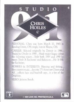 1991 Studio #4 Chris Hoiles Back