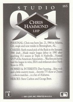 1991 Studio #165 Chris Hammond Back