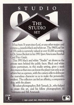 1991 Studio #NNO Title Card Back