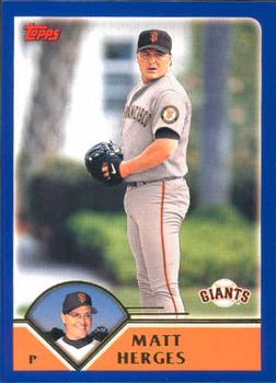 2003 Topps Traded & Rookies #T101 Matt Herges Front
