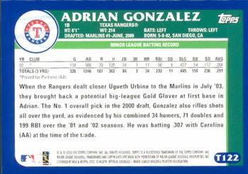 2003 Topps Traded & Rookies #T122 Adrian Gonzalez Back