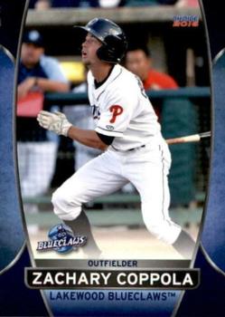 2016 Choice Lakewood BlueClaws #4 Zachary Coppola Front