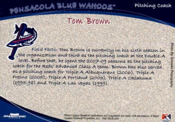 2012 Grandstand Pensacola Blue Wahoos #1 Tom Brown Back