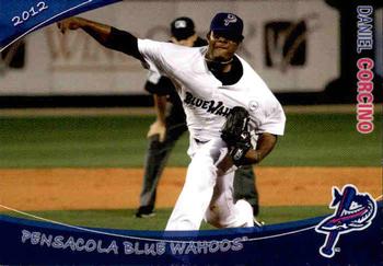 2012 Grandstand Pensacola Blue Wahoos #2 Daniel Corcino Front