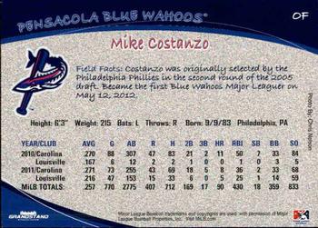 2012 Grandstand Pensacola Blue Wahoos #3 Mike Costanzo Back
