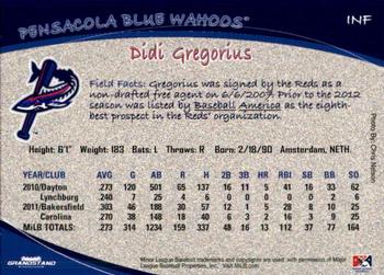 2012 Grandstand Pensacola Blue Wahoos #10 Didi Gregorius Back