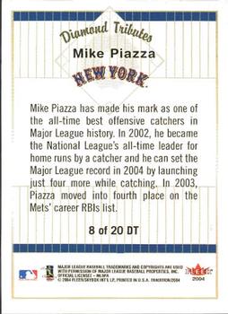 2004 Fleer Tradition - Diamond Tributes #8DT Mike Piazza Back