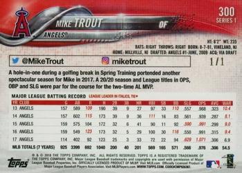 2018 Topps - Platinum #300 Mike Trout Back