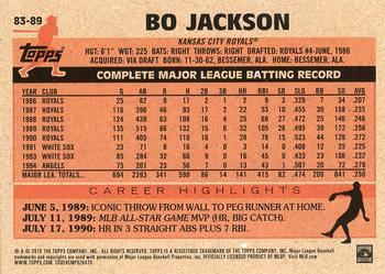 2018 Topps - 1983 Topps Baseball 35th Anniversary Blue #83-89 Bo Jackson Back