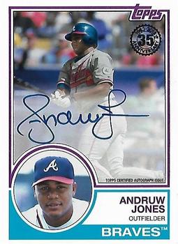 2018 Topps - 1983 Topps Baseball 35th Anniversary Autographs (Series One) #83A-AJN Andruw Jones Front