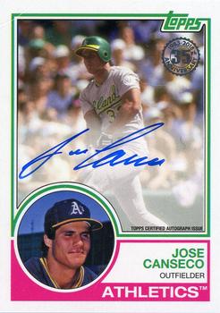 2018 Topps - 1983 Topps Baseball 35th Anniversary Autographs (Series One) #83A-JCA Jose Canseco Front