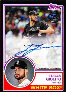 2018 Topps - 1983 Topps Baseball 35th Anniversary Autographs Black (Series One) #83A-LG Lucas Giolito Front