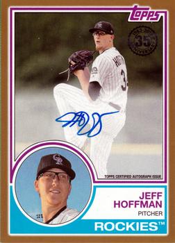 2018 Topps - 1983 Topps Baseball 35th Anniversary Autographs Gold (Series One) #83A-JHO Jeff Hoffman Front