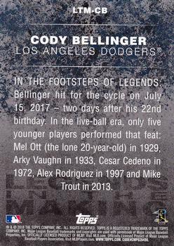 2018 Topps - Legends in the Making (Series 1) #LTM-CB Cody Bellinger Back