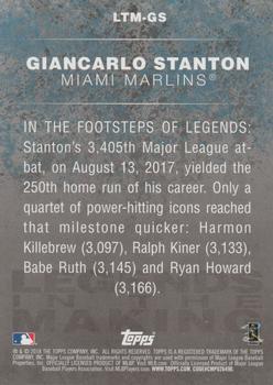 2018 Topps - Legends in the Making Blue (Series 1) #LTM-GS Giancarlo Stanton Back