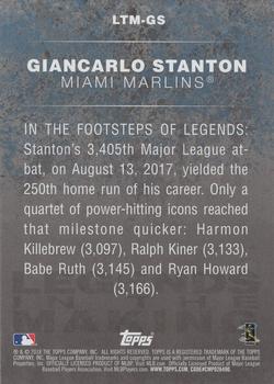 2018 Topps - Legends in the Making Black (Series 1) #LTM-GS Giancarlo Stanton Back