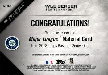 2018 Topps - Major League Material Relics (Series 1) #MLM-KE Kyle Seager Back