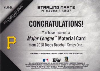 2018 Topps - Major League Material Relics (Series 1) #MLM-SA Starling Marte Back