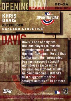 2018 Topps - MLB Opening Day #OD-24 Khris Davis Back