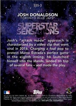 2018 Topps - Superstar Sensations Black #SSS-3 Josh Donaldson Back