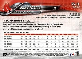 2018 Topps Boston Red Sox #RS-10 Dustin Pedroia Back