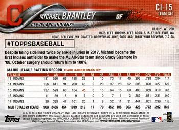 2018 Topps Cleveland Indians #CI-15 Michael Brantley Back