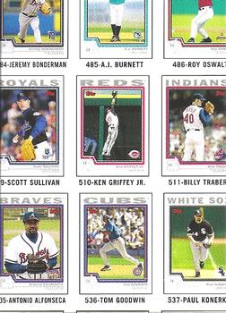 2004 Topps Traded & Rookies - Checklists Puzzle Red Backs #79 Checklist 9 of 10 Front