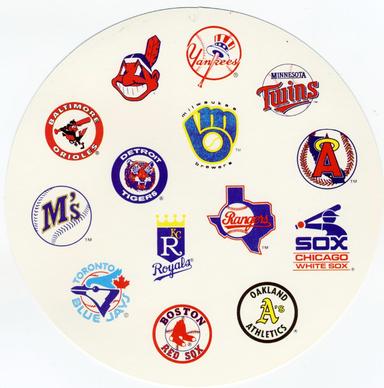 1990 Windwalker American League All-Star Edition #NNO A.L. Team Photo / Team Logos Back