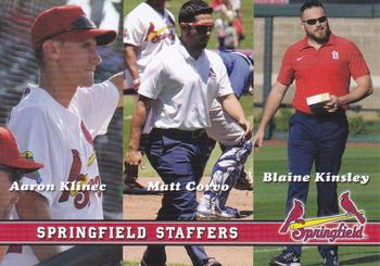 2017 Grandstand Springfield Cardinals SGA #NNO Springfield Staffers (Aaron Klinec / Matt Corvo / Blaine Kinsley) Front